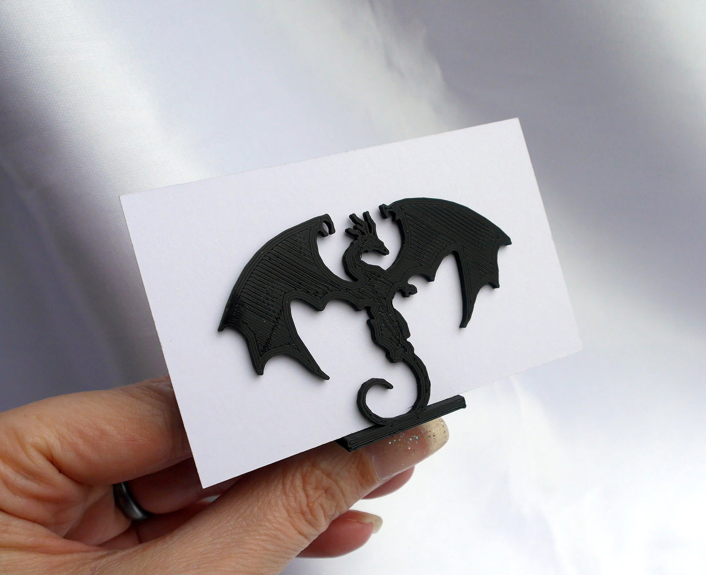 Mythical Gothic Dragon Wyvern Shaped Place Card Holders