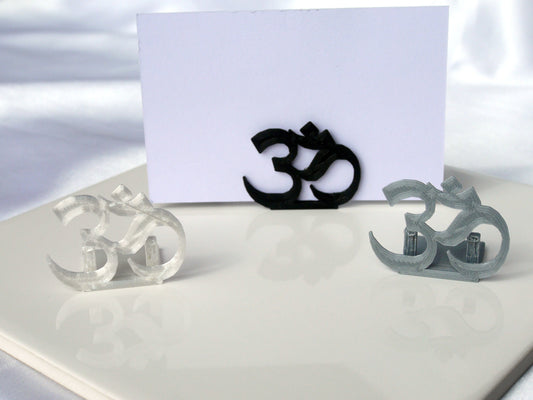 Om Symbol Shaped Hindu Style Name Card Holders