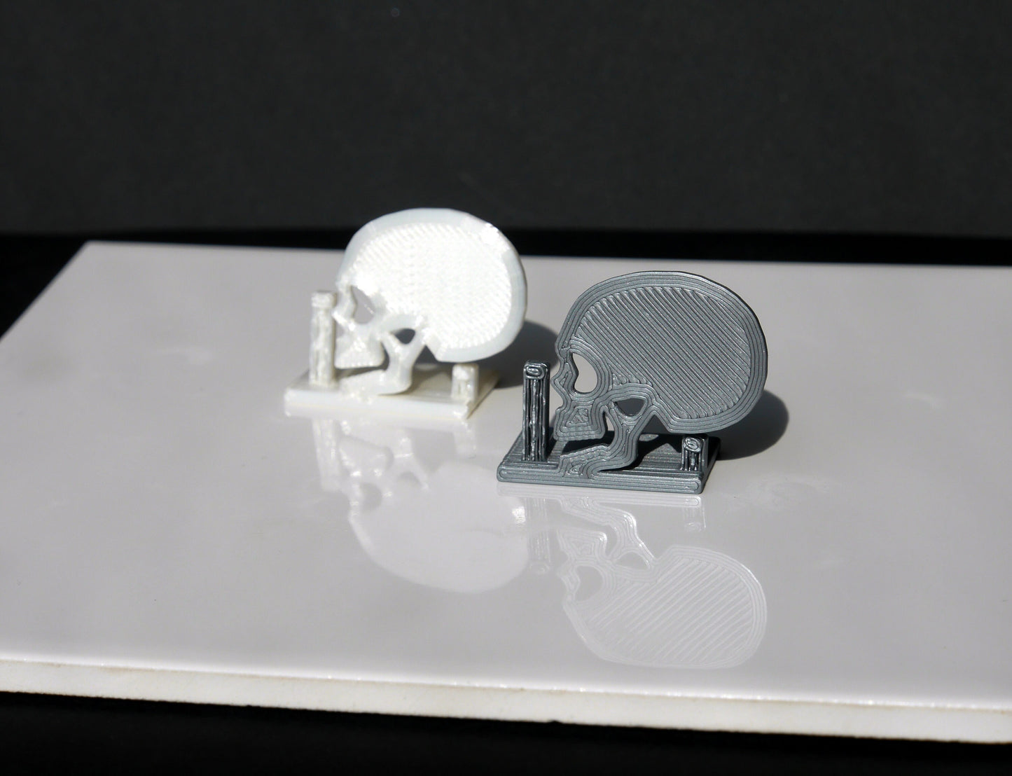 Gothic Wedding Black Skull Shaped Place Name Card Holders