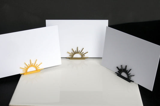 Retro Sunburst Shaped Wedding Name Stands
