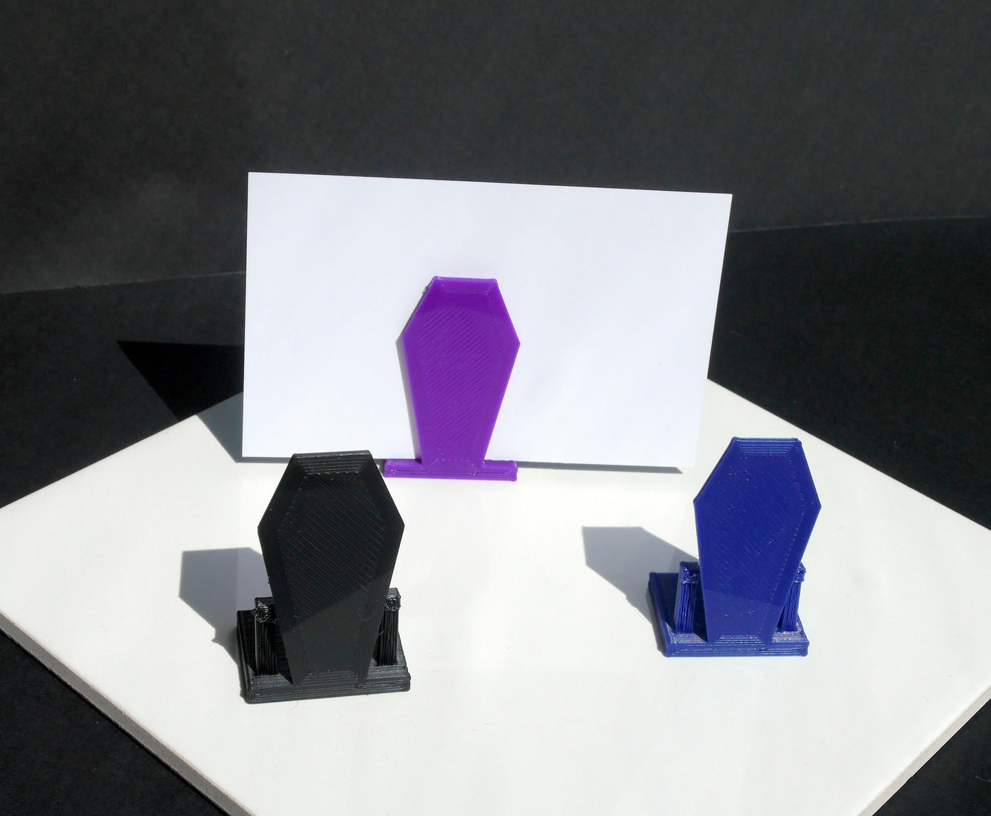 Gothic Wedding Casket Coffin Shaped Name Card Holders