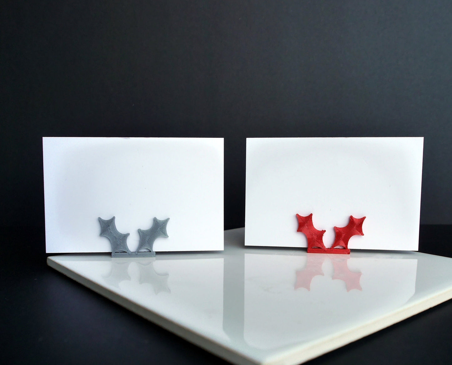 Christmas Party Wedding Holly Shaped Festive Name Card Holders