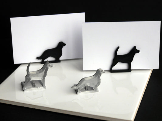 Alsatian Labrador German Shepherd Schnauzer Pet Dog Shaped Card Stands