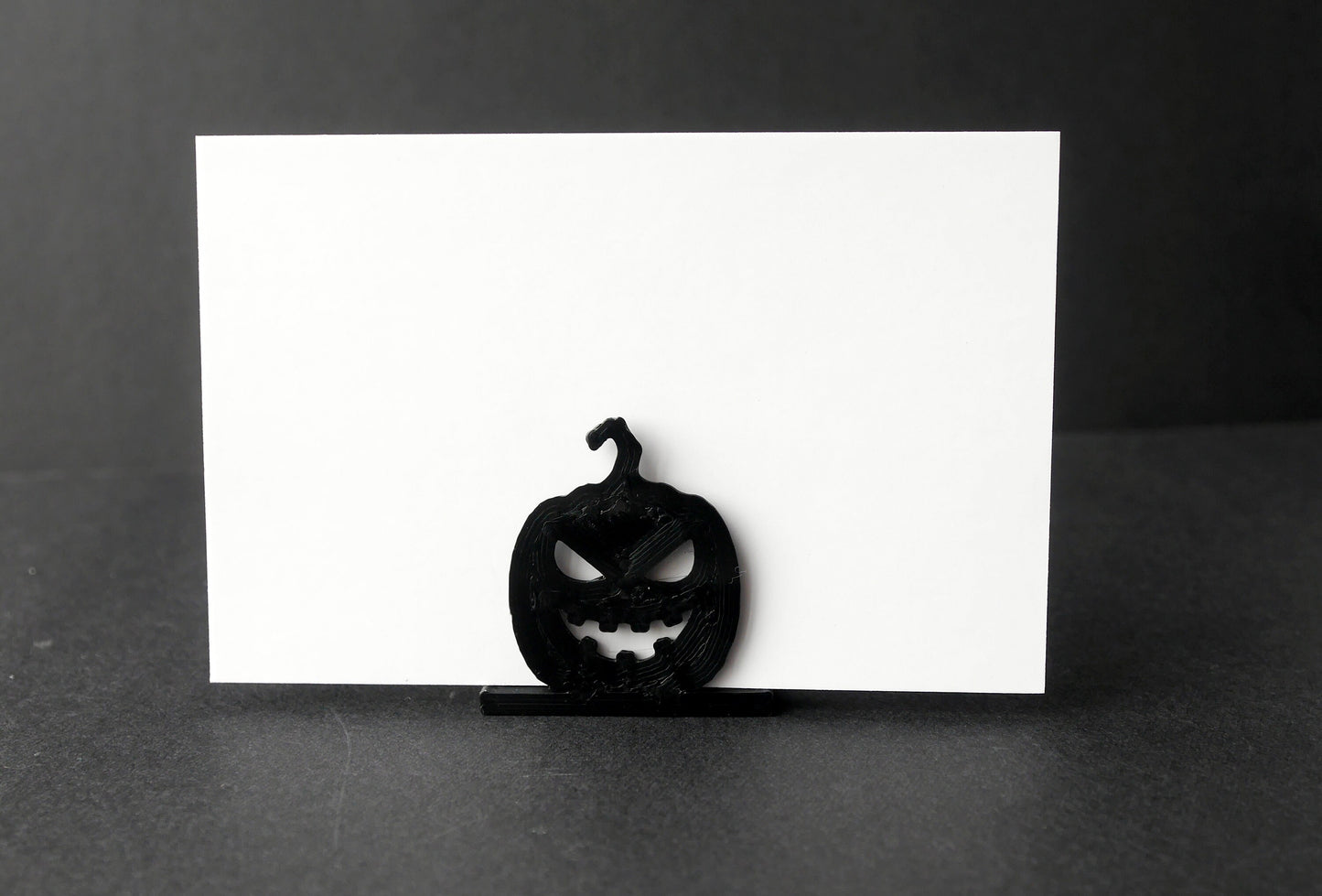 Scary Carved Pumpkin Shaped Halloween Party Place Card Holders