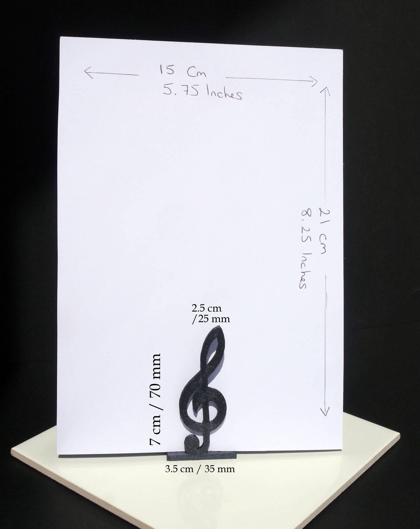 Large Music Note Shaped Wedding Place Holders