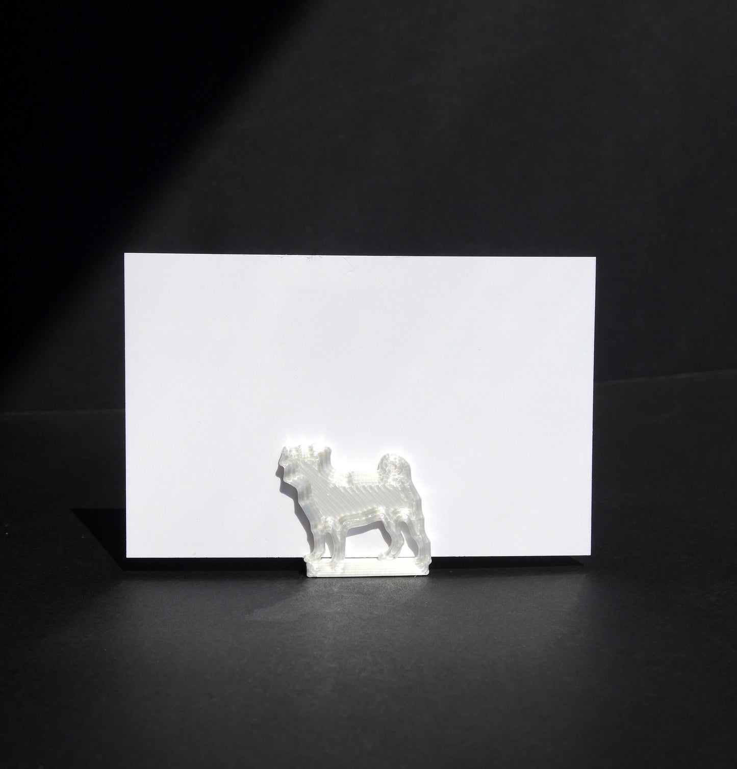 Pug Pet Dog Shaped Wedding Name Escort Card Stands