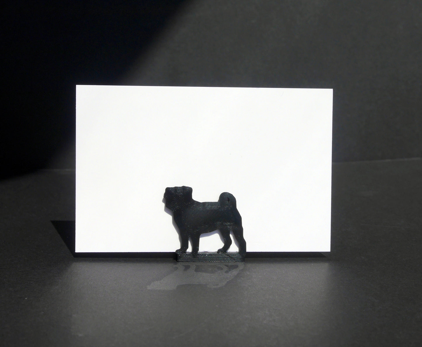Pug Pet Dog Shaped Wedding Name Escort Card Stands