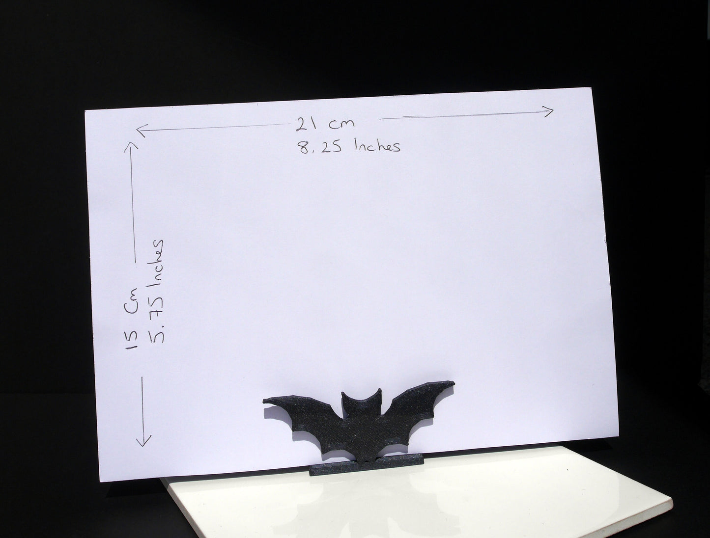 Large Gothic Black Bat Place Card Holders