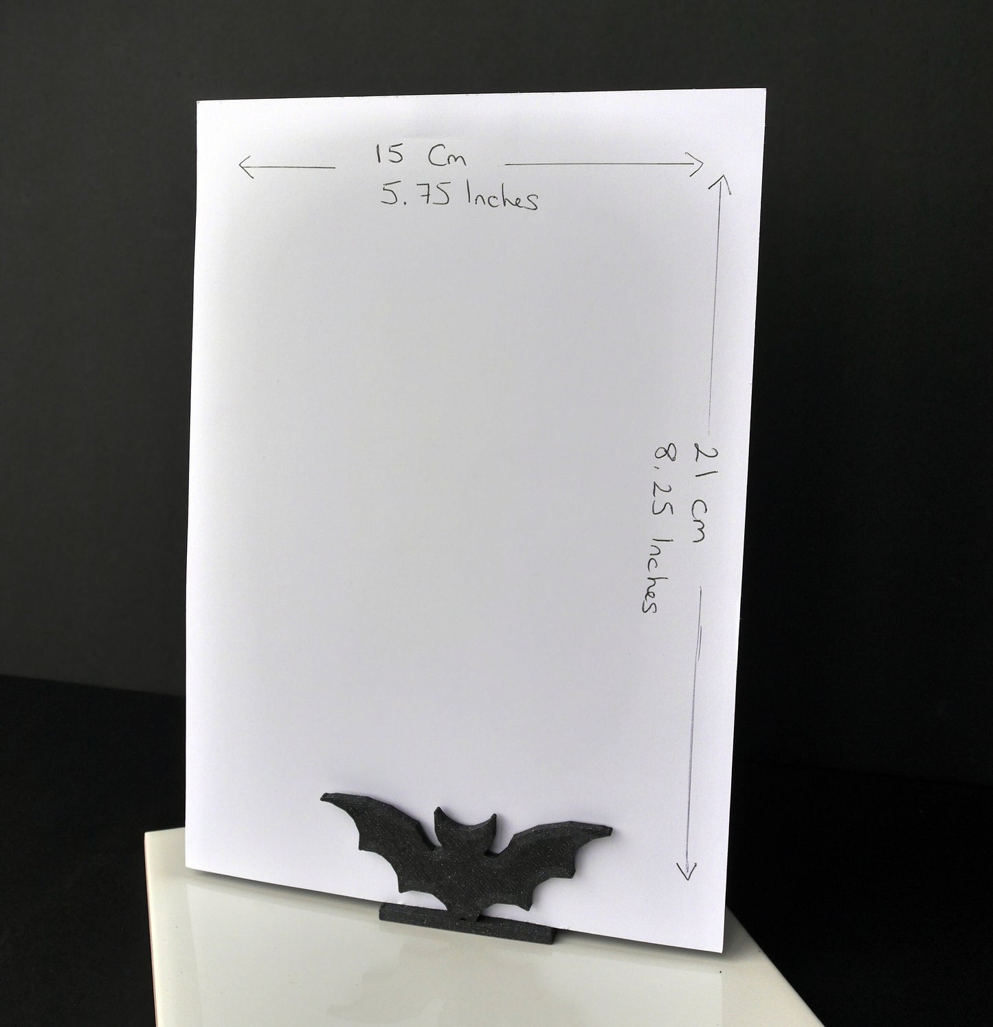 Large Gothic Black Bat Place Card Holders