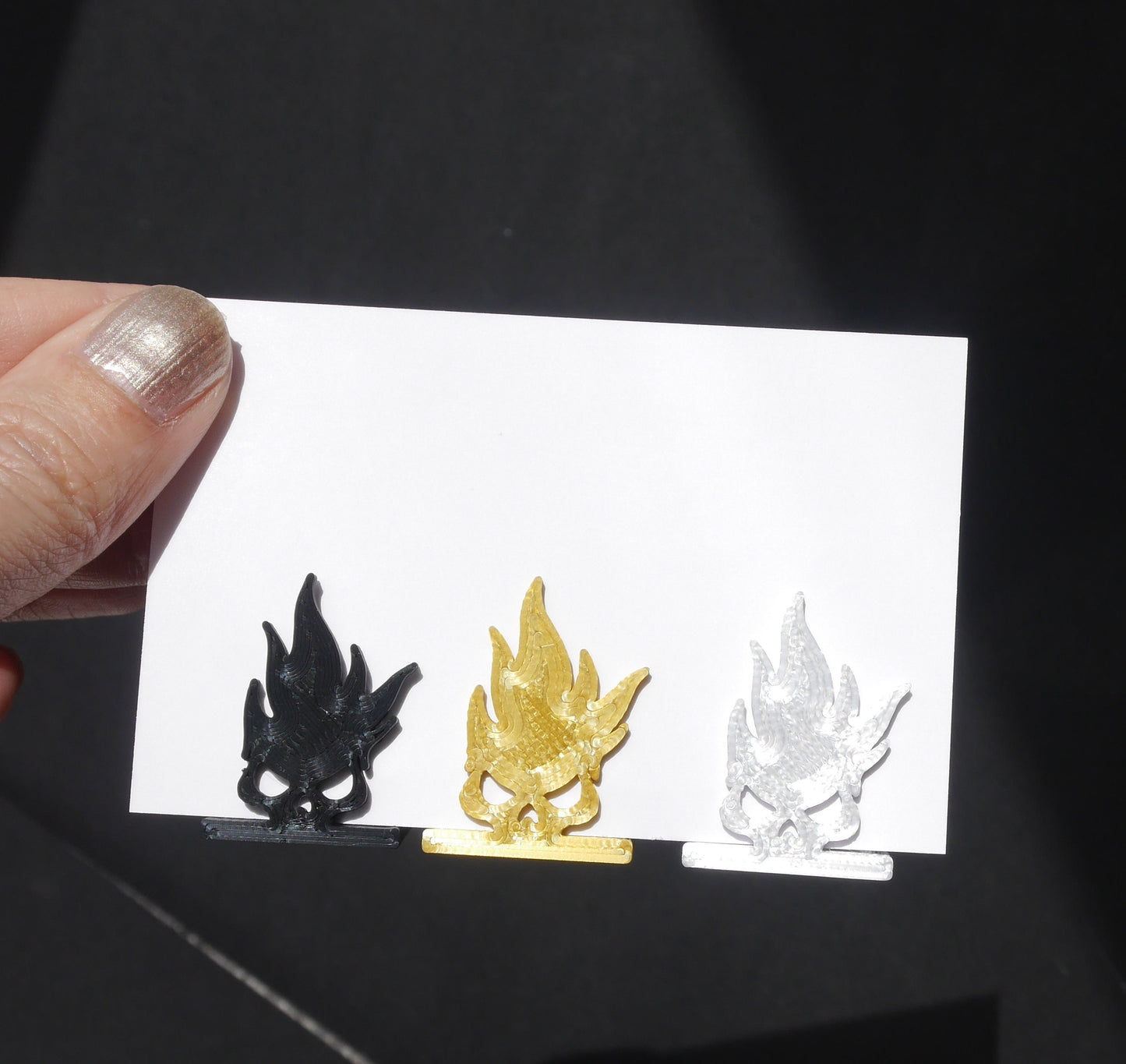 Flaming Skull Shaped Place Card Name Holders
