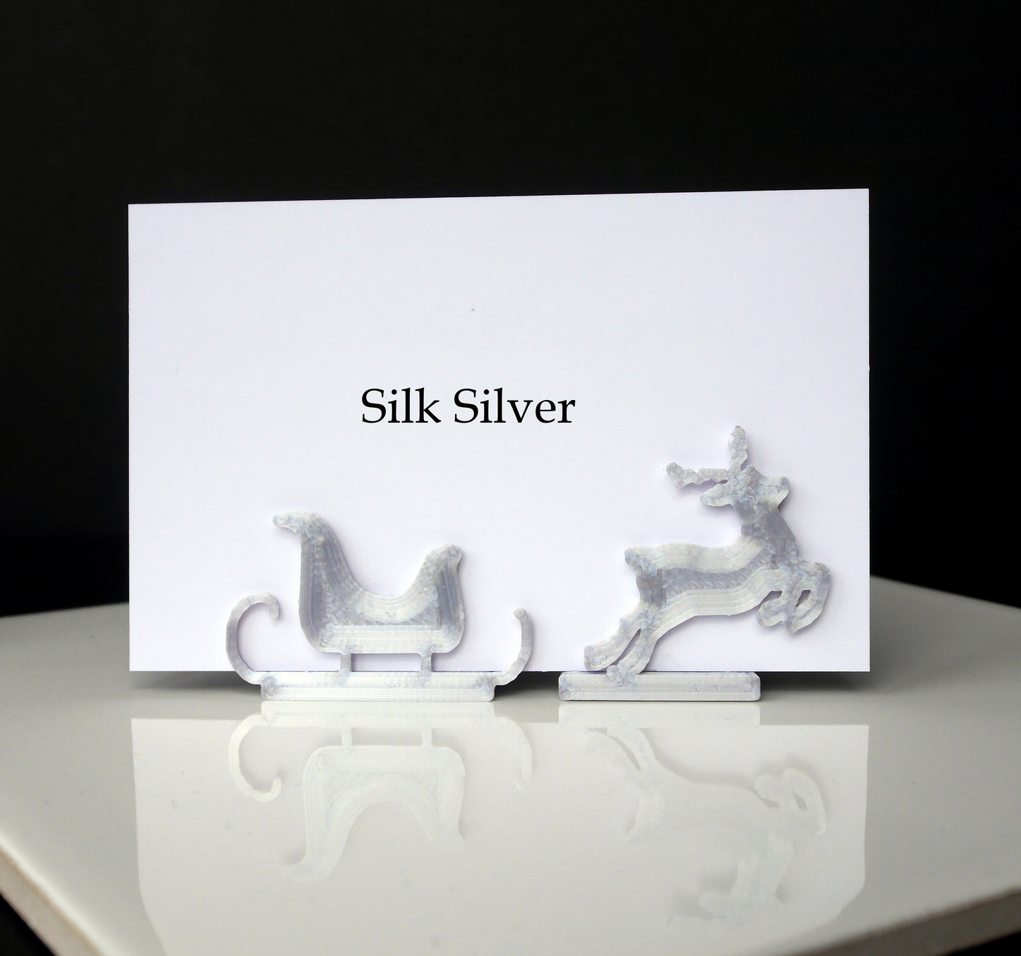 Christmas Theme Reindeer and Sleigh Shaped Escort Card Holders