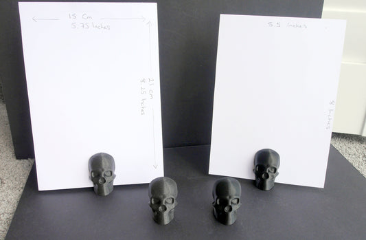 3D Skull Shaped Gothic Place Card Holders