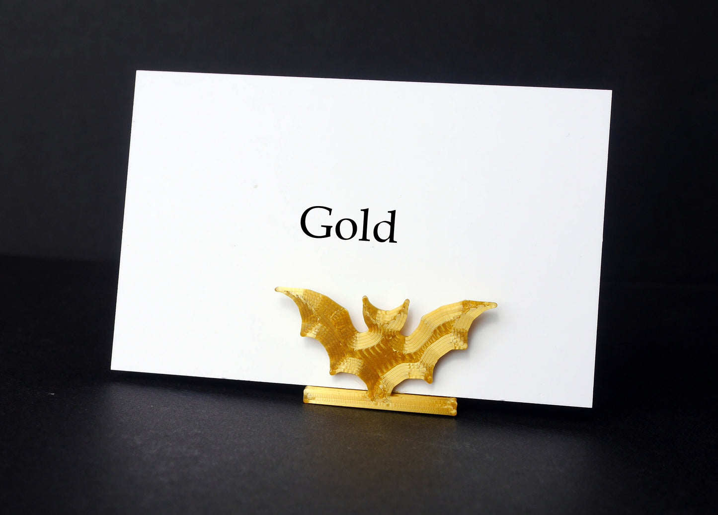 Gothic Black Bat Shaped Wedding Party Name Card Holders