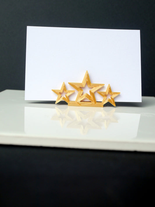 Gold Star Shaped Wedding Name Card Stands