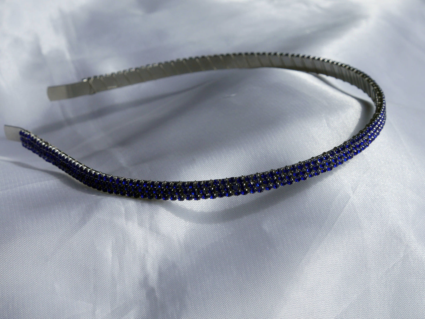 Blue Rhinestone Wedding Prom Tiara Hair Accessory