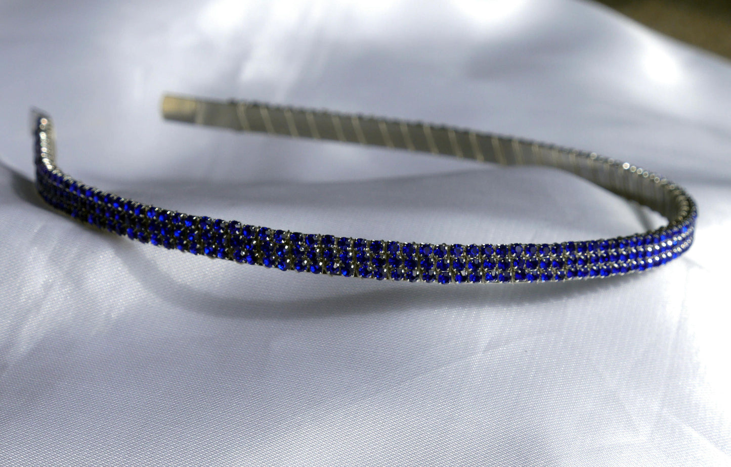 Blue Rhinestone Wedding Prom Tiara Hair Accessory