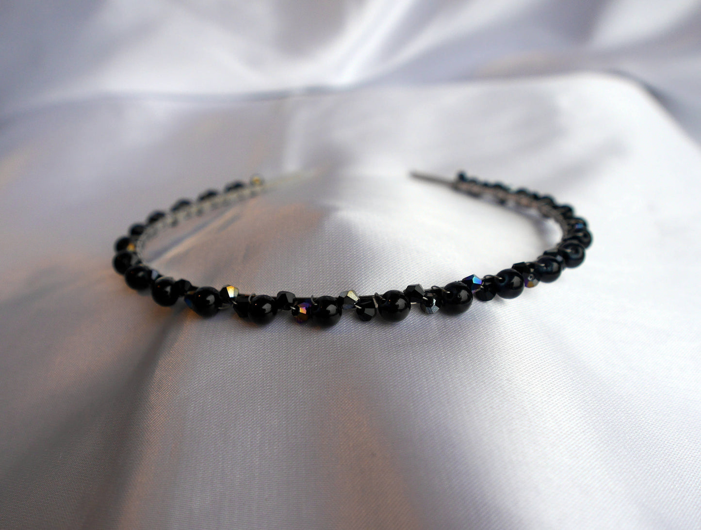 Gothic Black Wedding Prom Tiara Hair Accessory