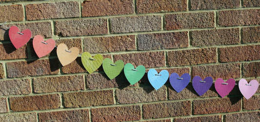 Rainbow Heart Shaped Birthday Bunting