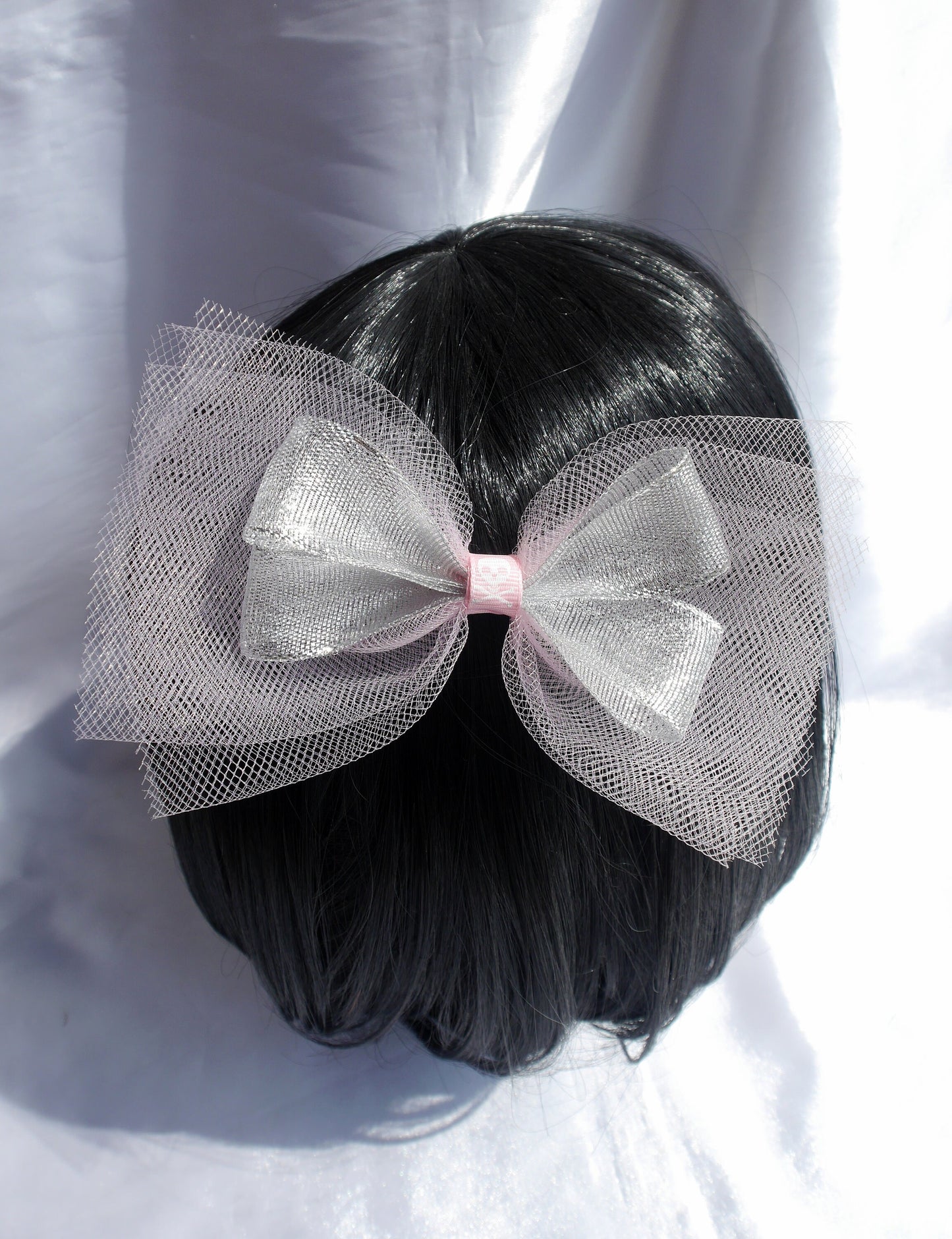 Pink Gothic Skull Hair Bows, Pink Skull Hair Accessories, Pink Skull Hair Clips, Pink Gothic Hair Accessories, Gothic Hair Clips,