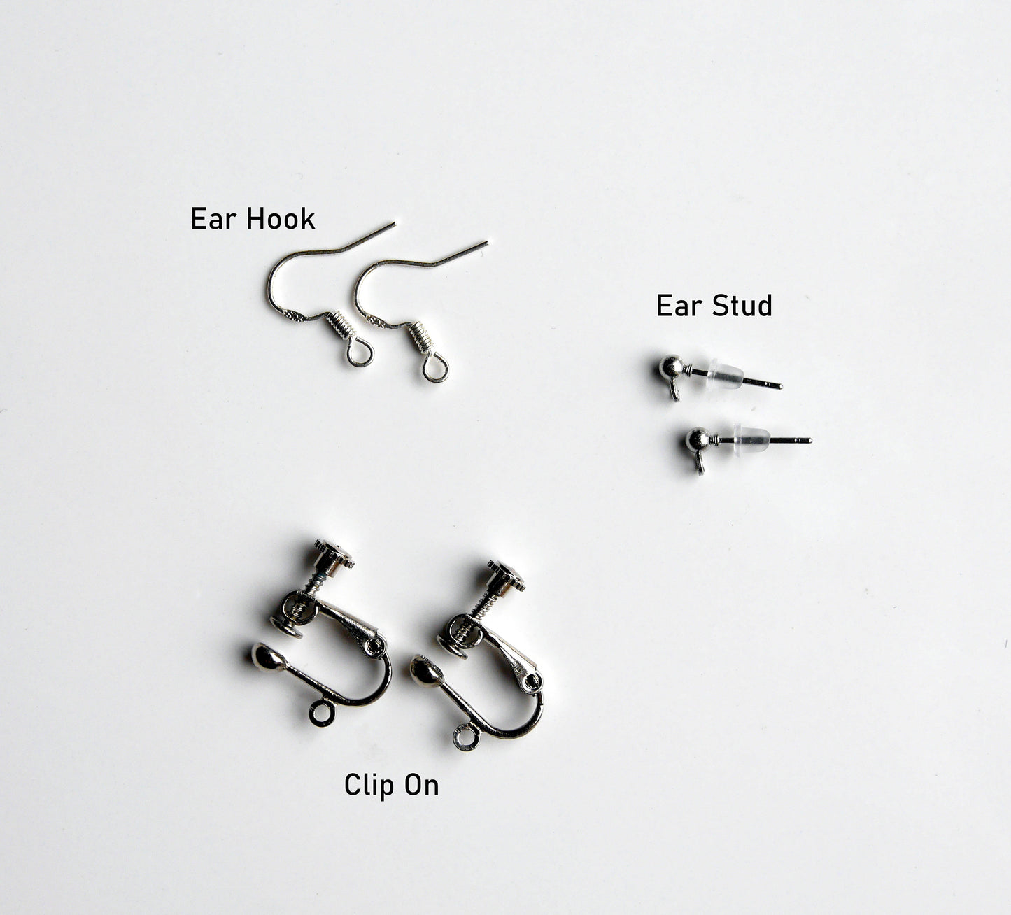 Silver and Mixed Green Colour Boho Statement Dangle Earrings (Ear Hook, Stud and Clip On)